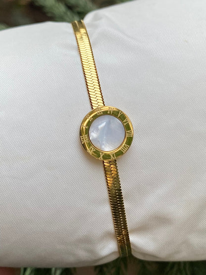 Stone Disc Bracelet