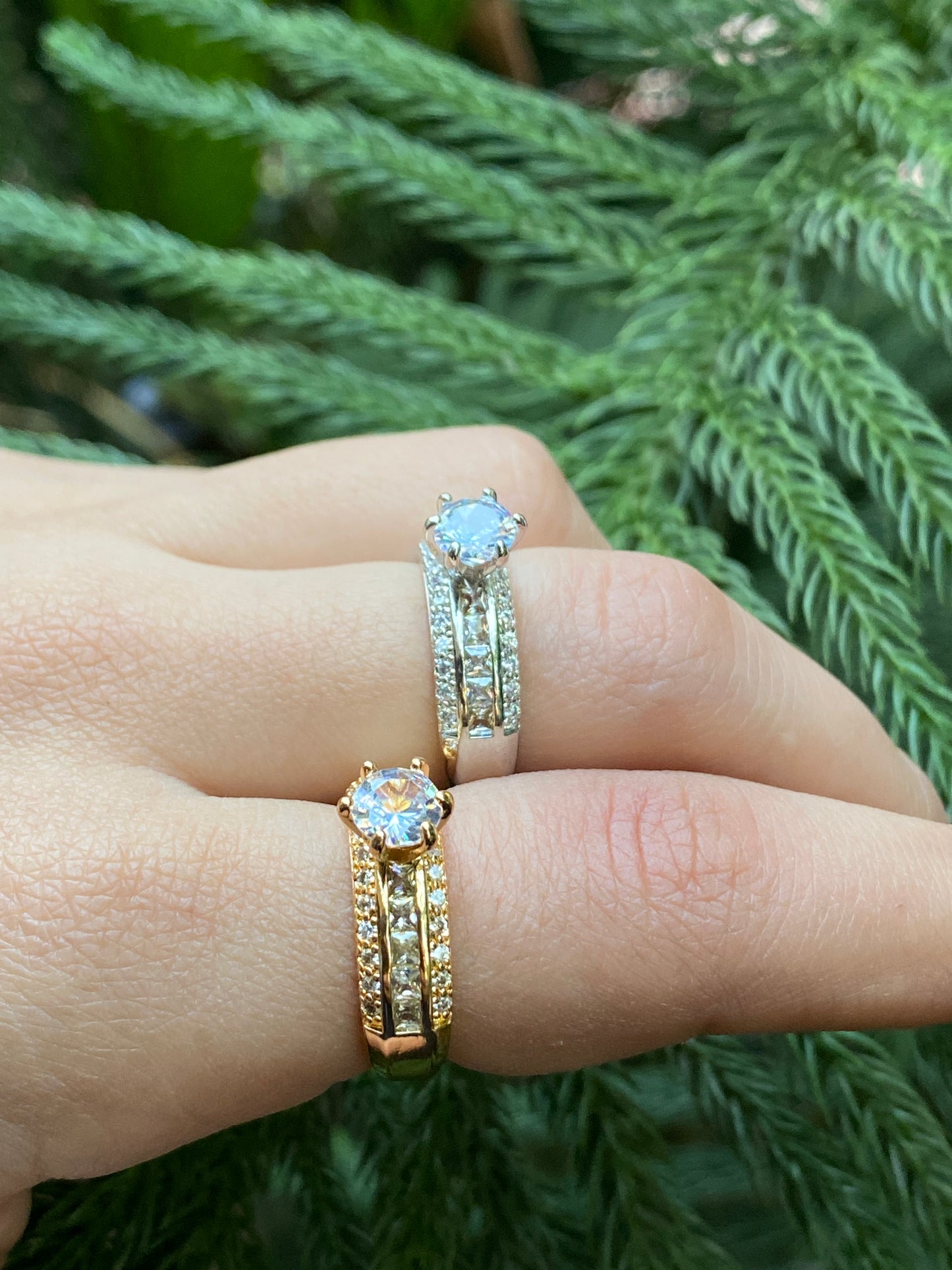Celeste Triple Row Ring