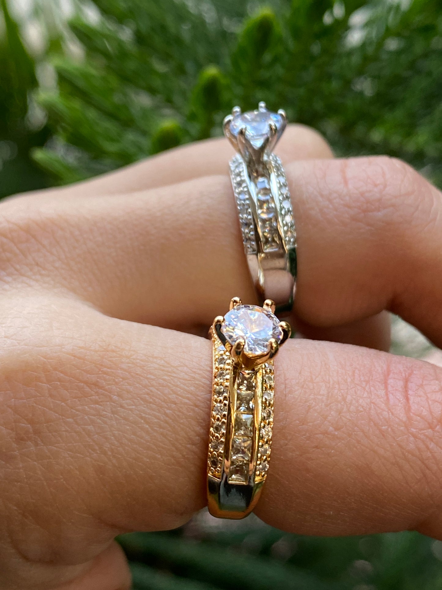 Celeste Triple Row Ring