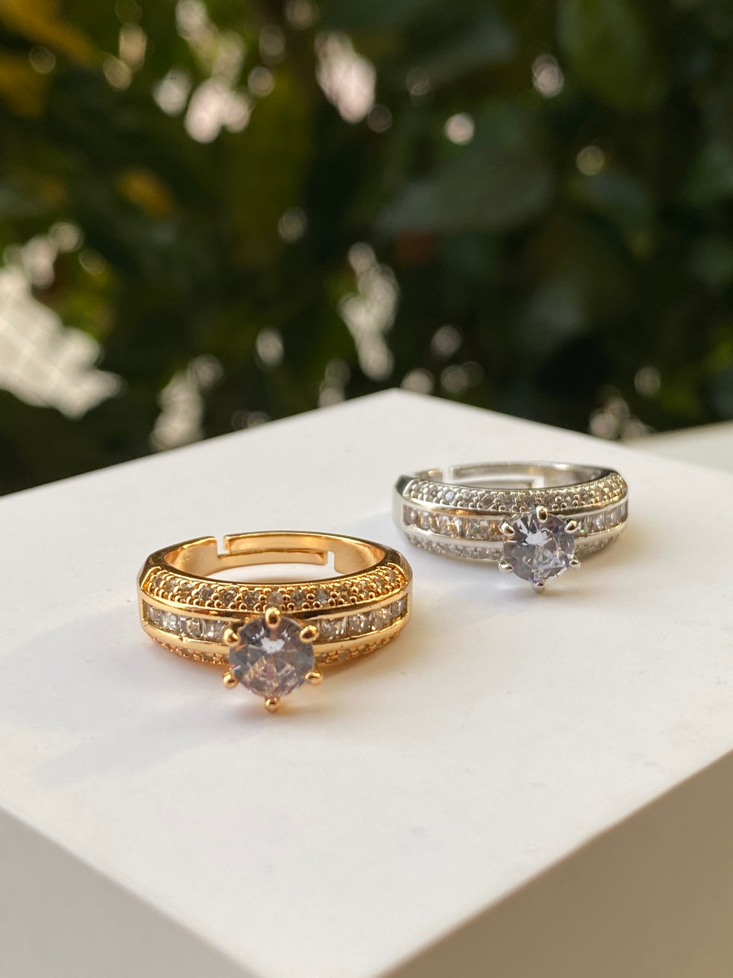 Celeste Triple Row Ring