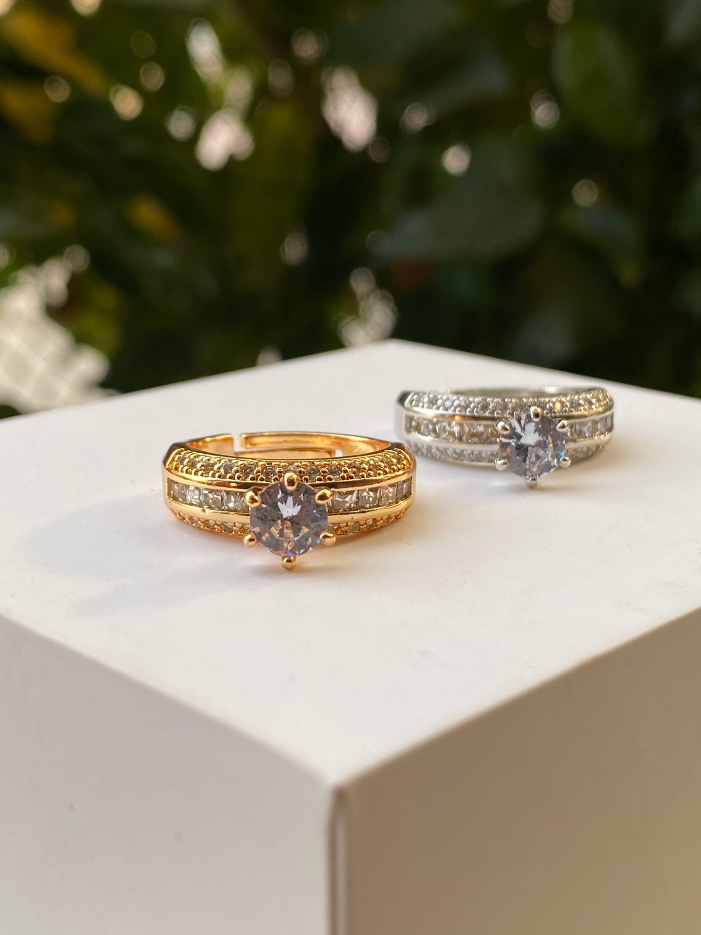 Celeste Triple Row Ring