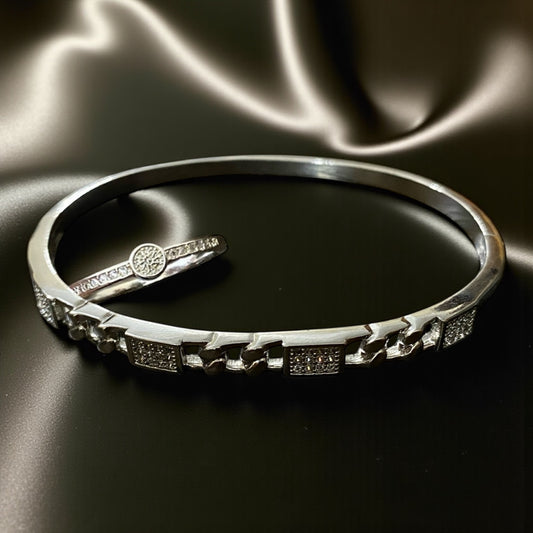 Silver Infinity Loop Bangle