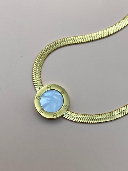Radial Stone Pendant Set