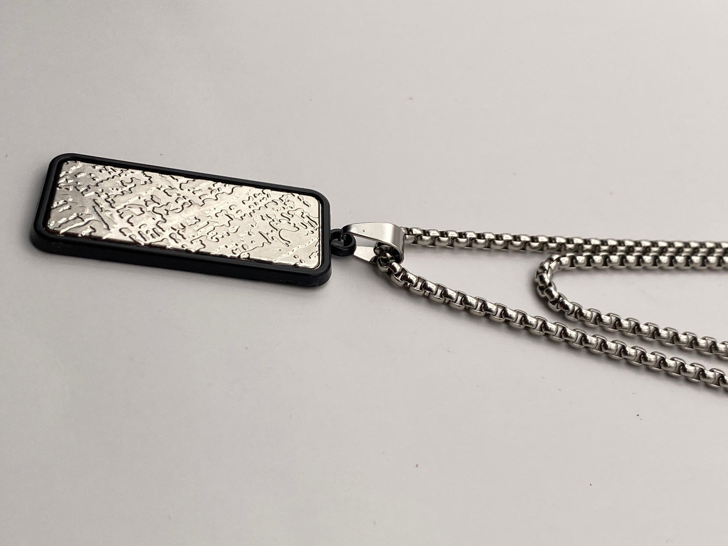 Textured Tag  necklace
