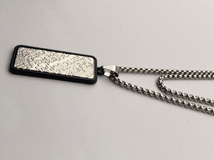 Textured Tag  necklace