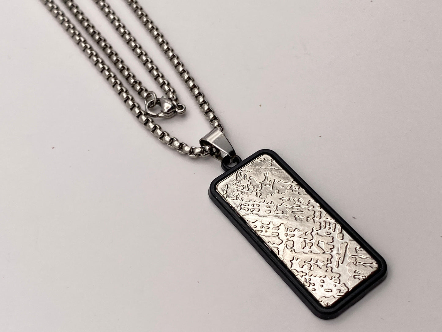 Textured Tag  necklace