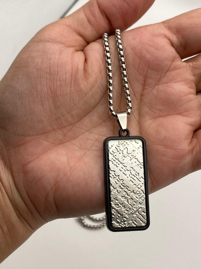 Textured Tag  necklace