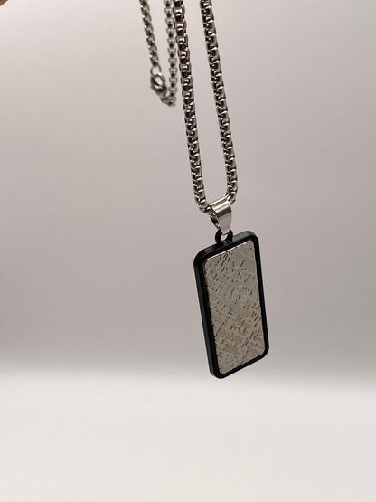 Textured Tag  necklace