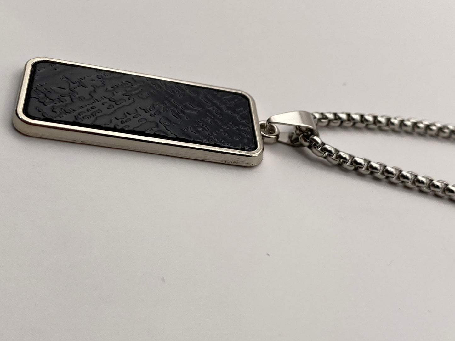 Textured Tag  necklace