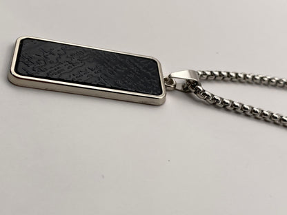 Textured Tag  necklace