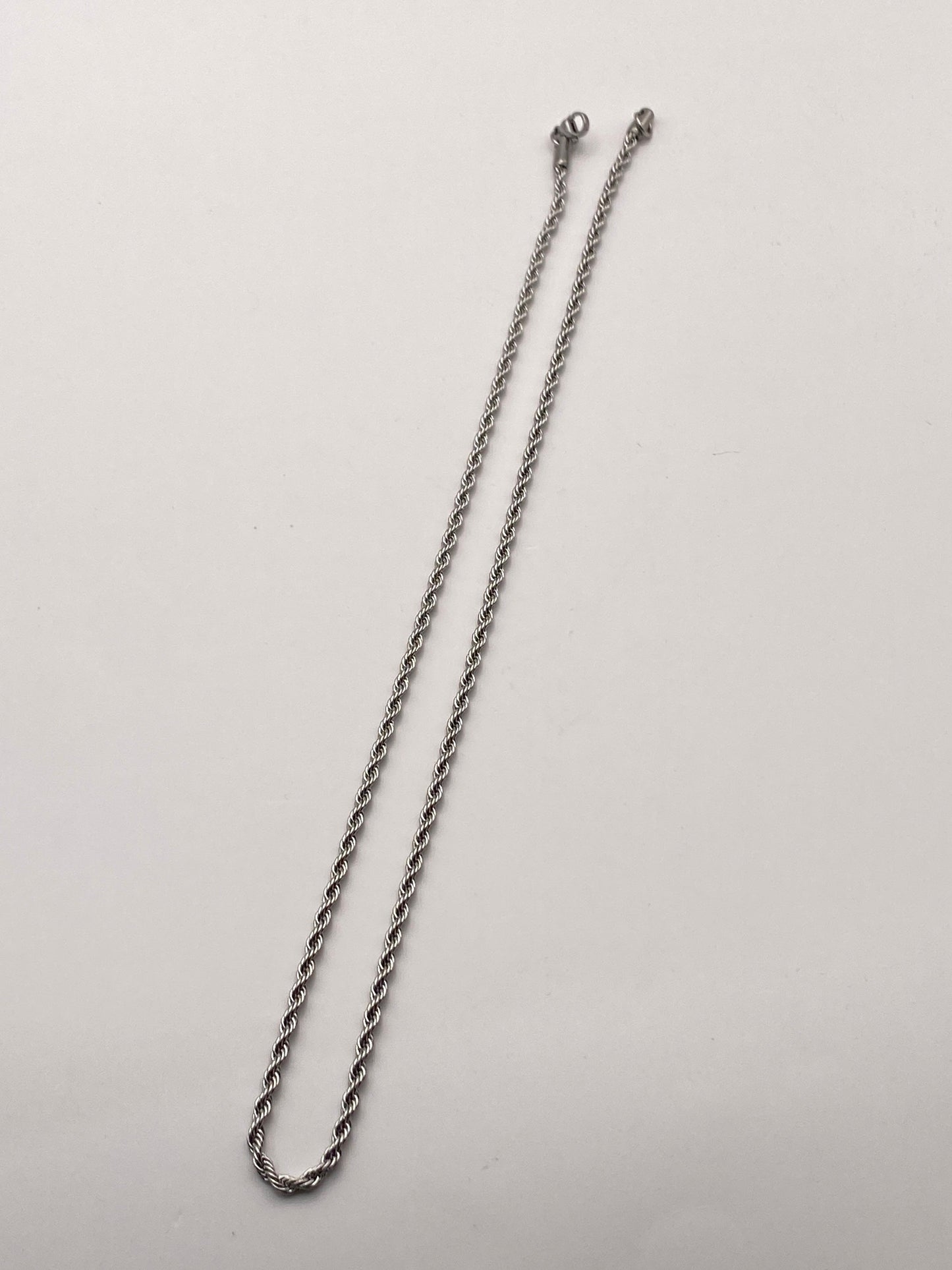 Men's Rope Chain Necklace (Silver)