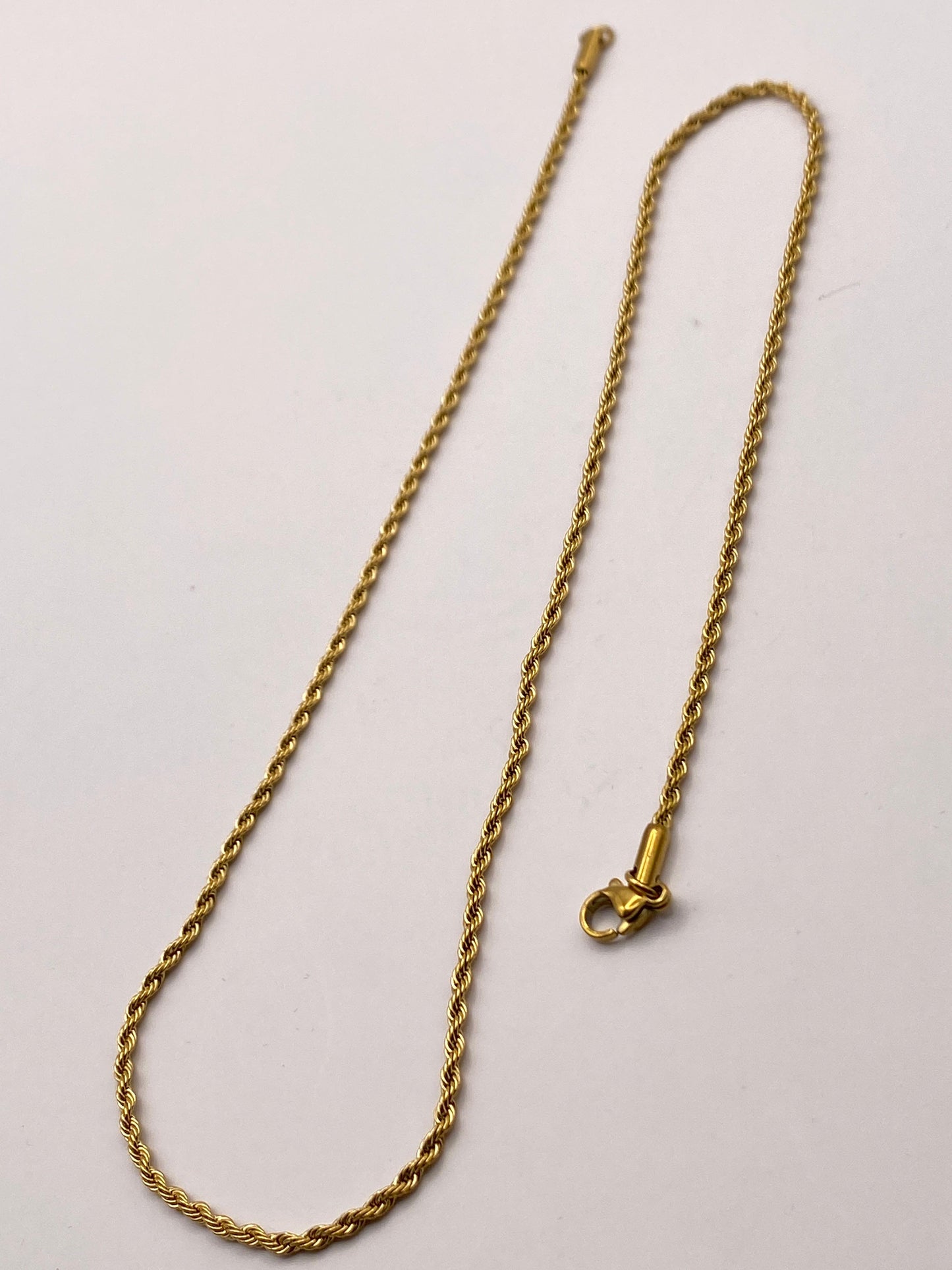 Men’s Rope Chain Necklace (Gold & Silver)