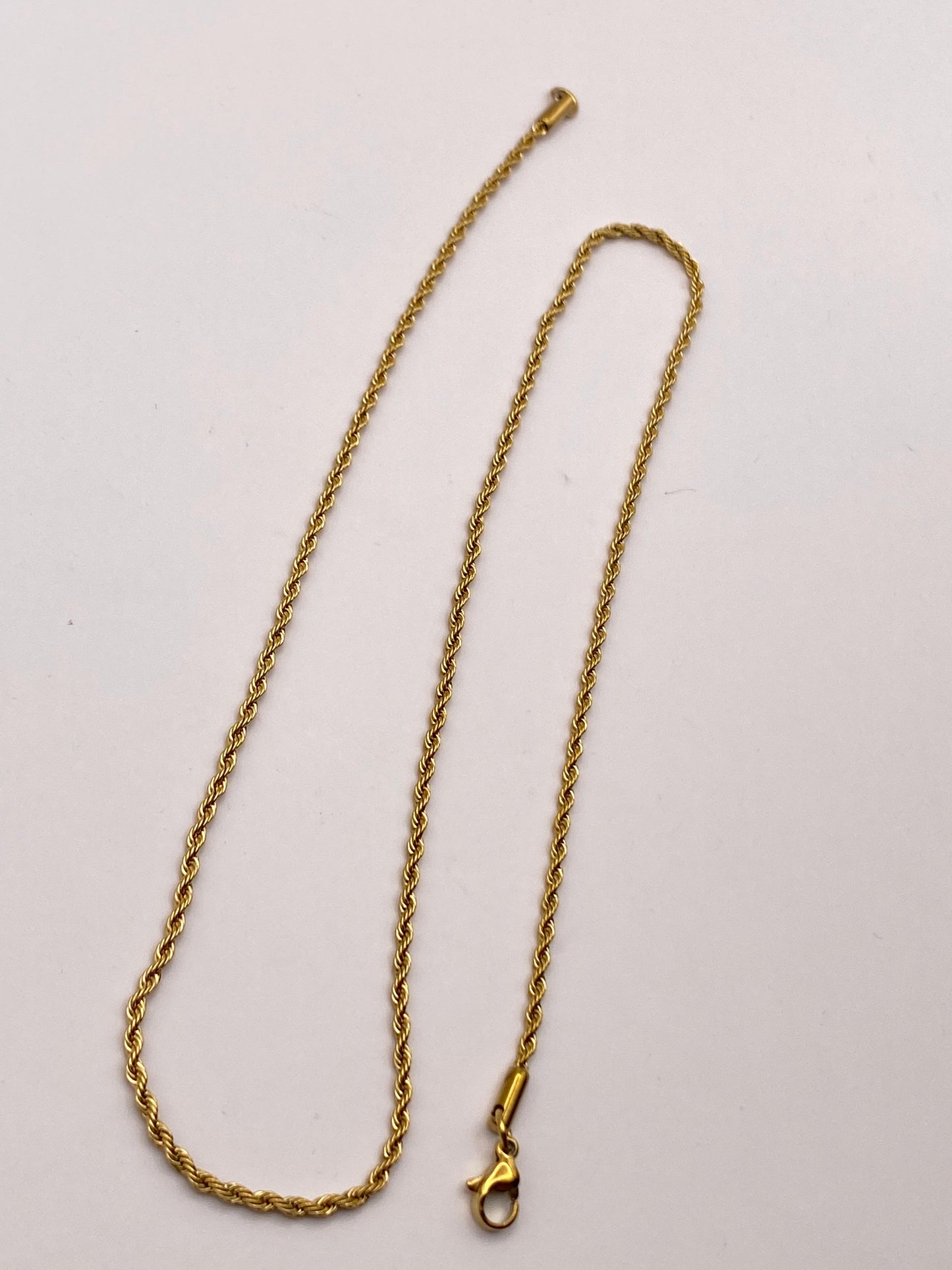 Men’s Rope Chain Necklace (Gold & Silver)