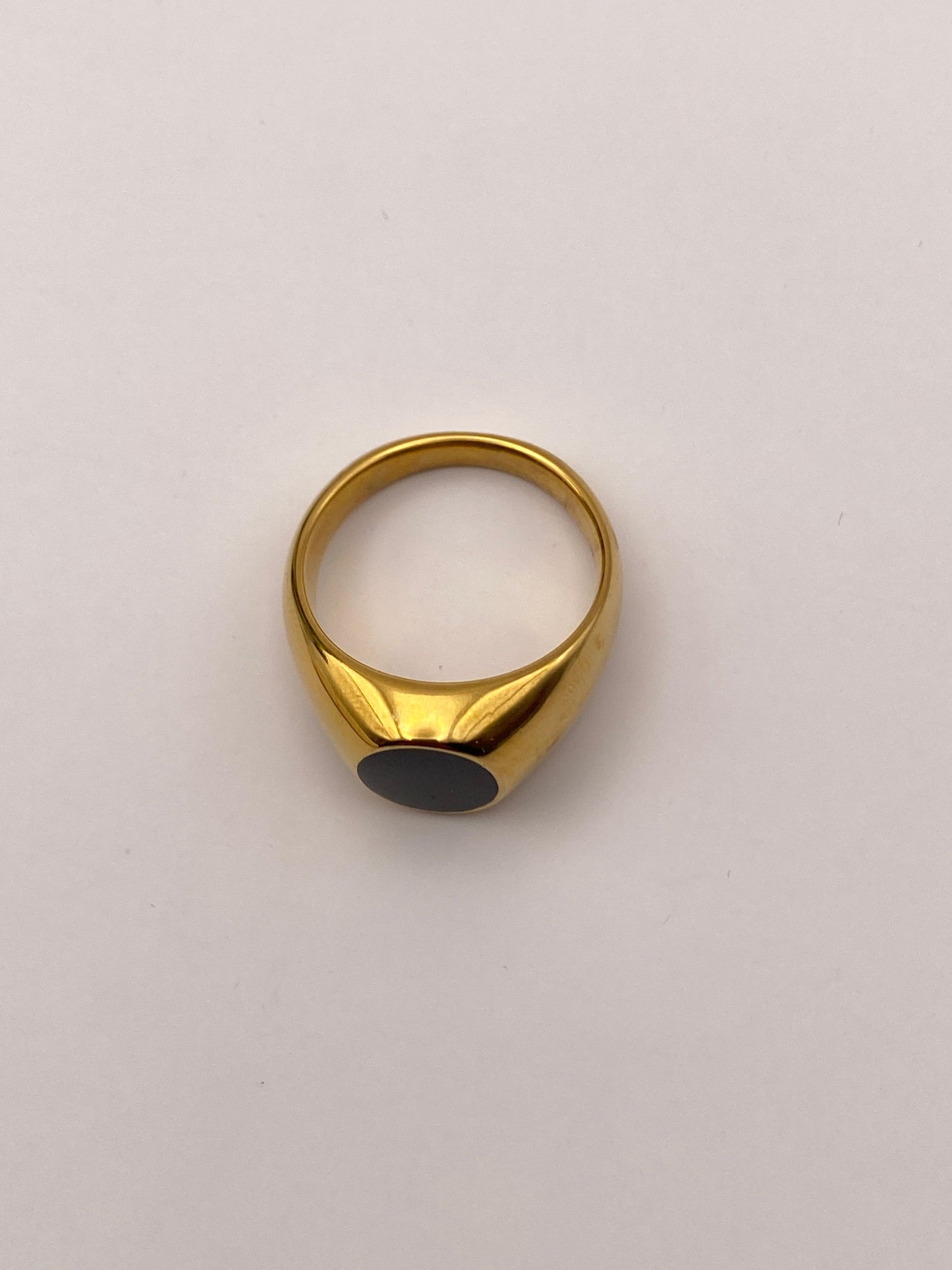 Gold Black Stone  Ring