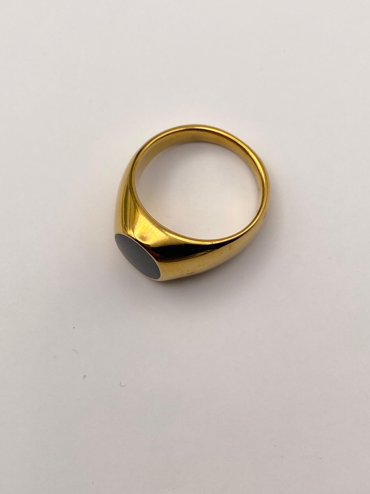 Gold Black Stone  Ring