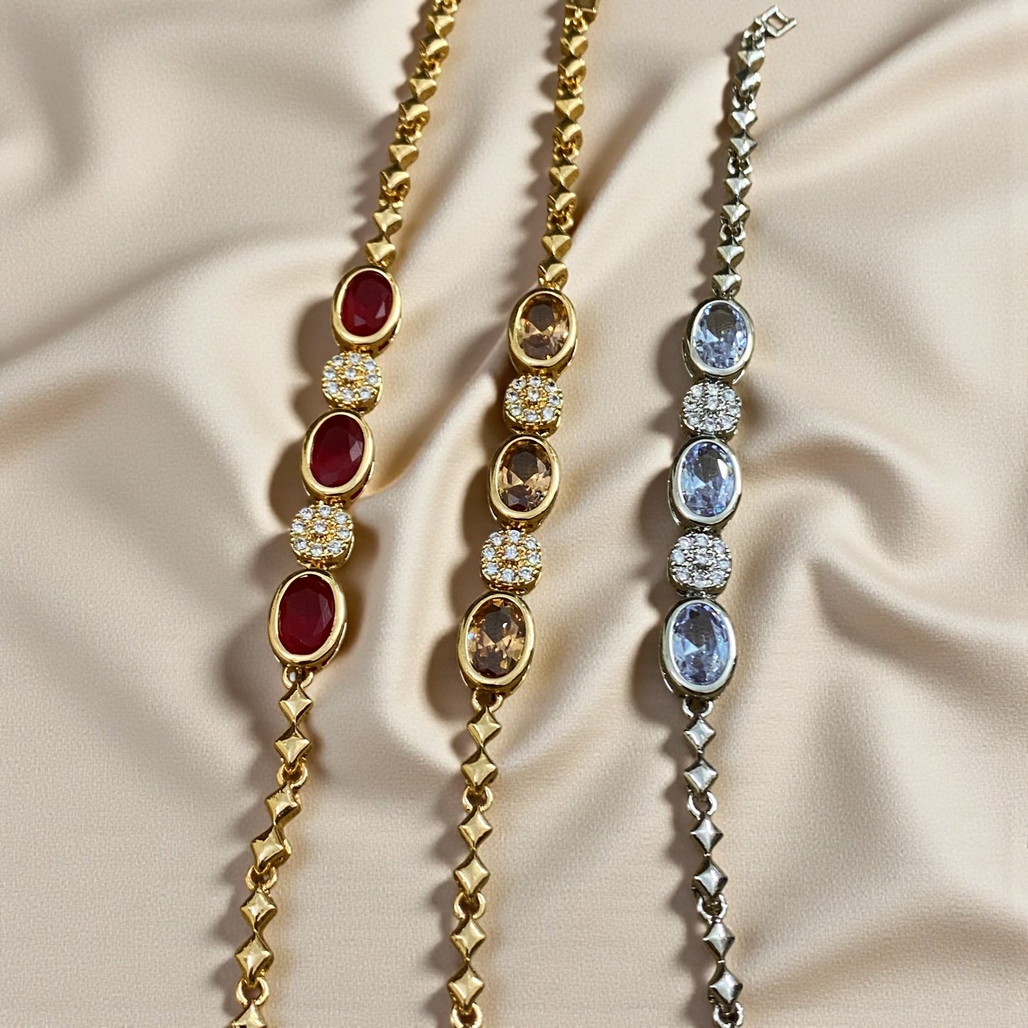 Luxe Gem Trio Bracelets