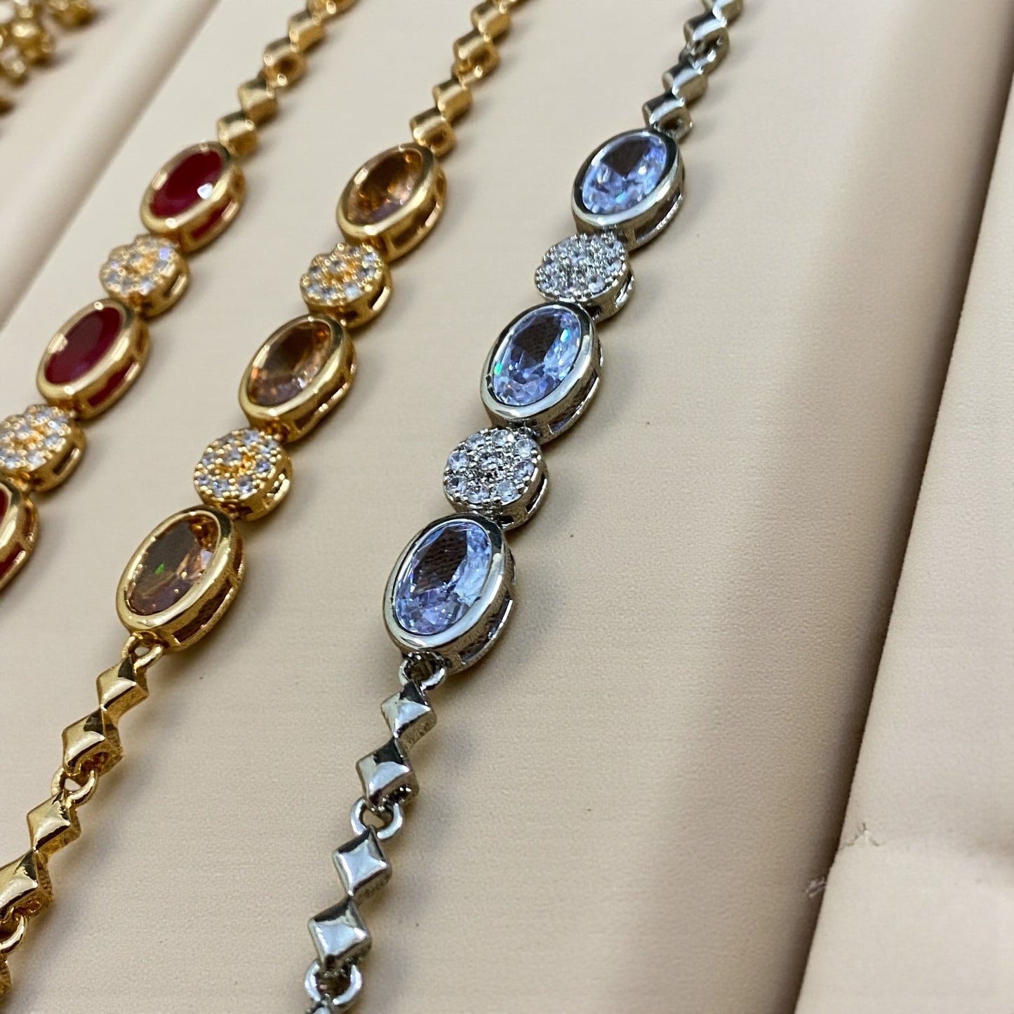 Luxe Gem Trio Bracelets