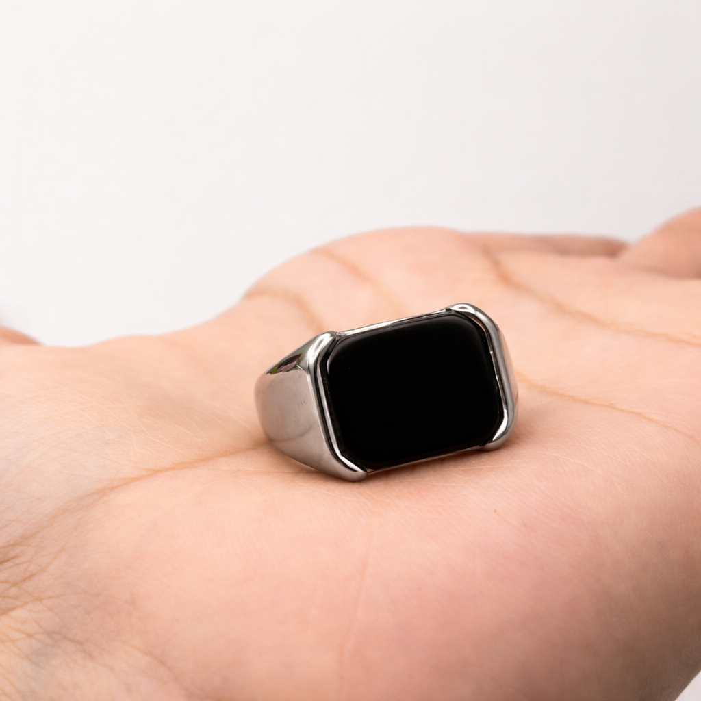Classic Black Stone Ring