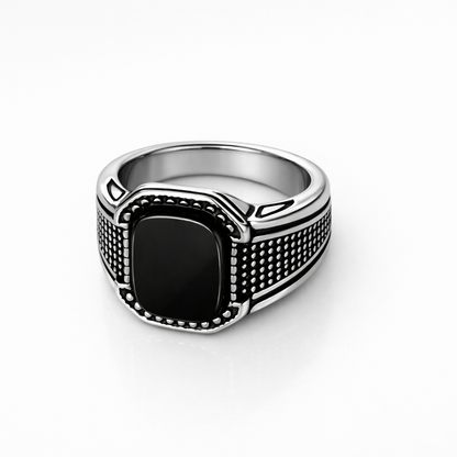 Midnight Black Stone Ring