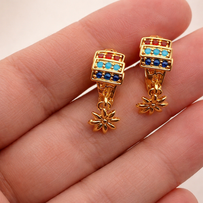 Multi Color Stones Traditional Set