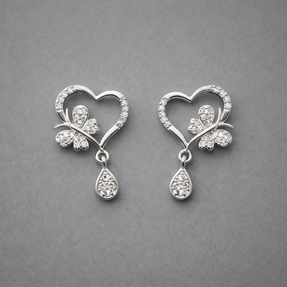 Butterfly Heart Pendant Set
