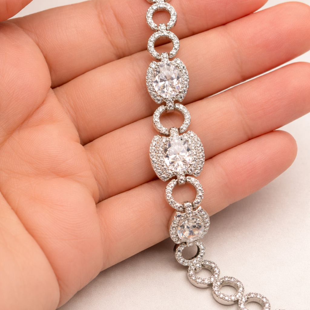 Silver Crystal Bracelet