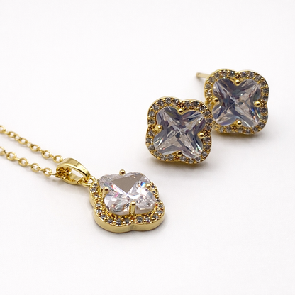 Crystal Bloom Pendant Set