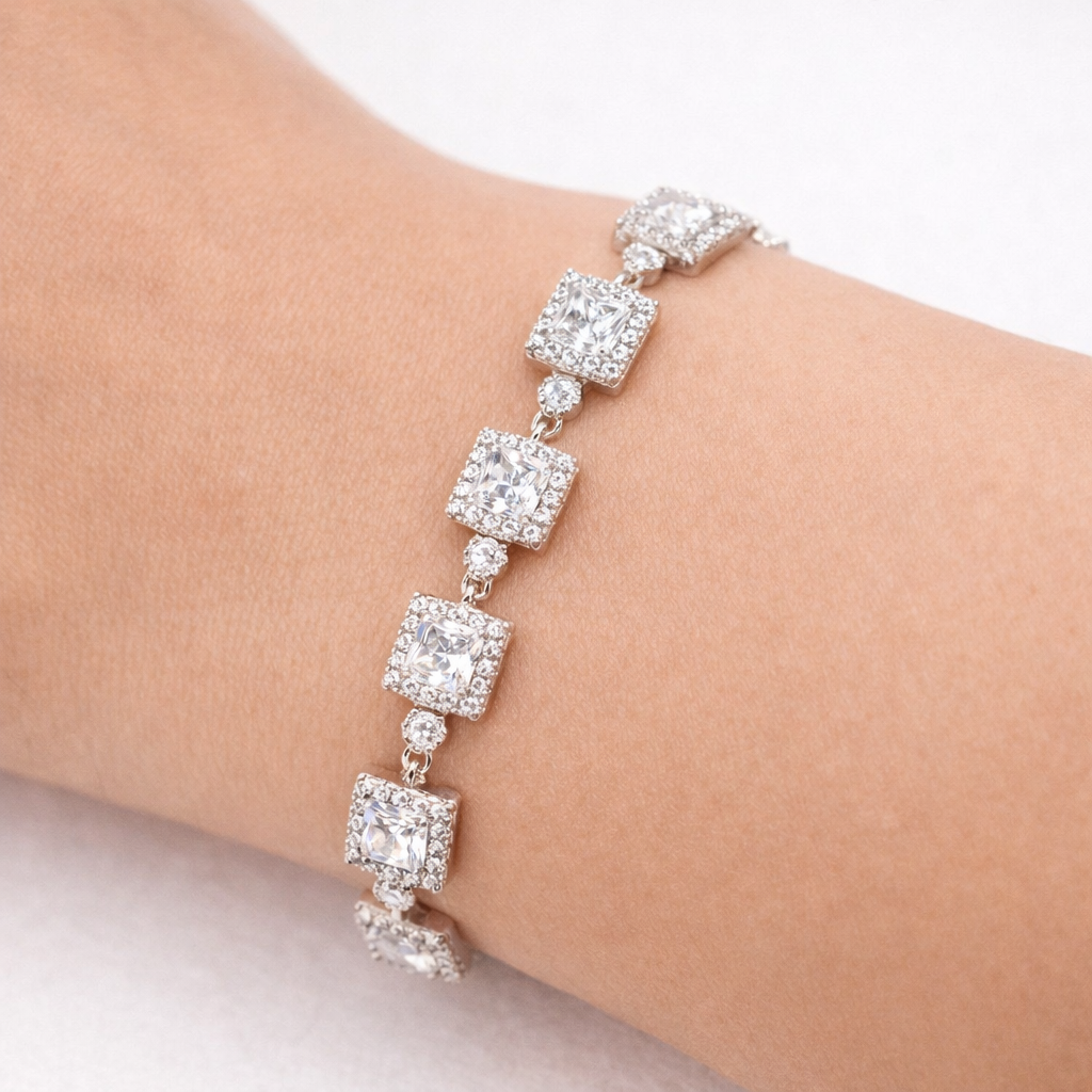 Silver Square Bracelet