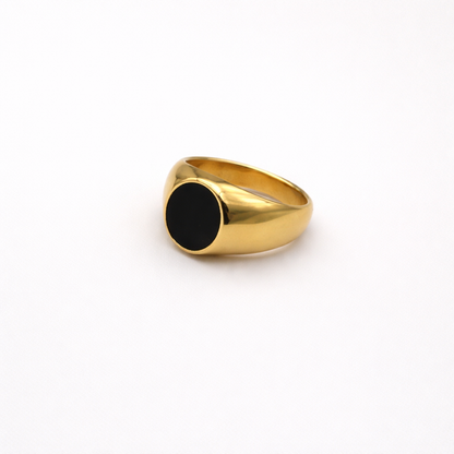 Gold Black Stone  Ring