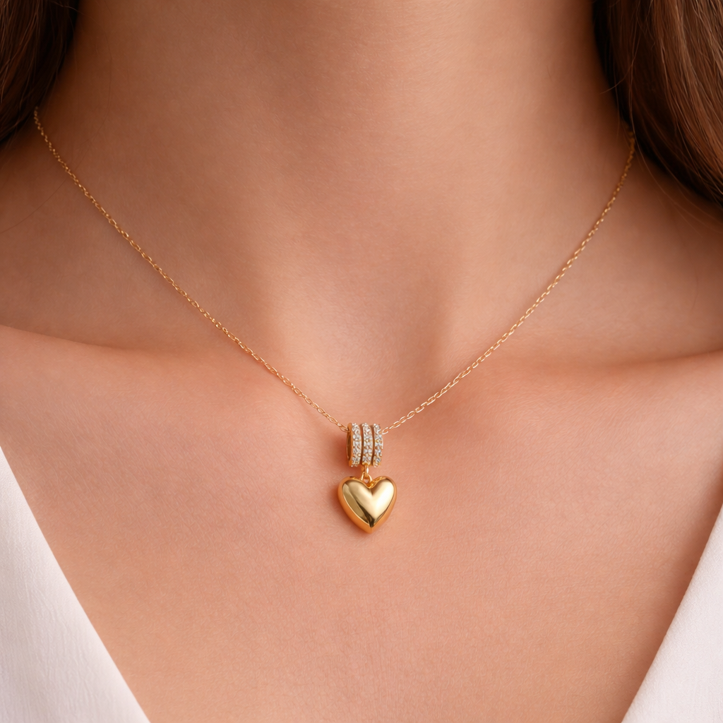 Chic Heart Pendant Set
