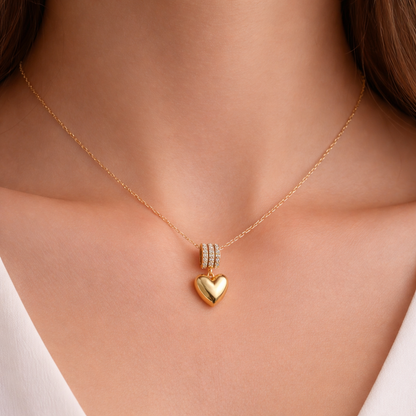 Chic Heart Pendant Set