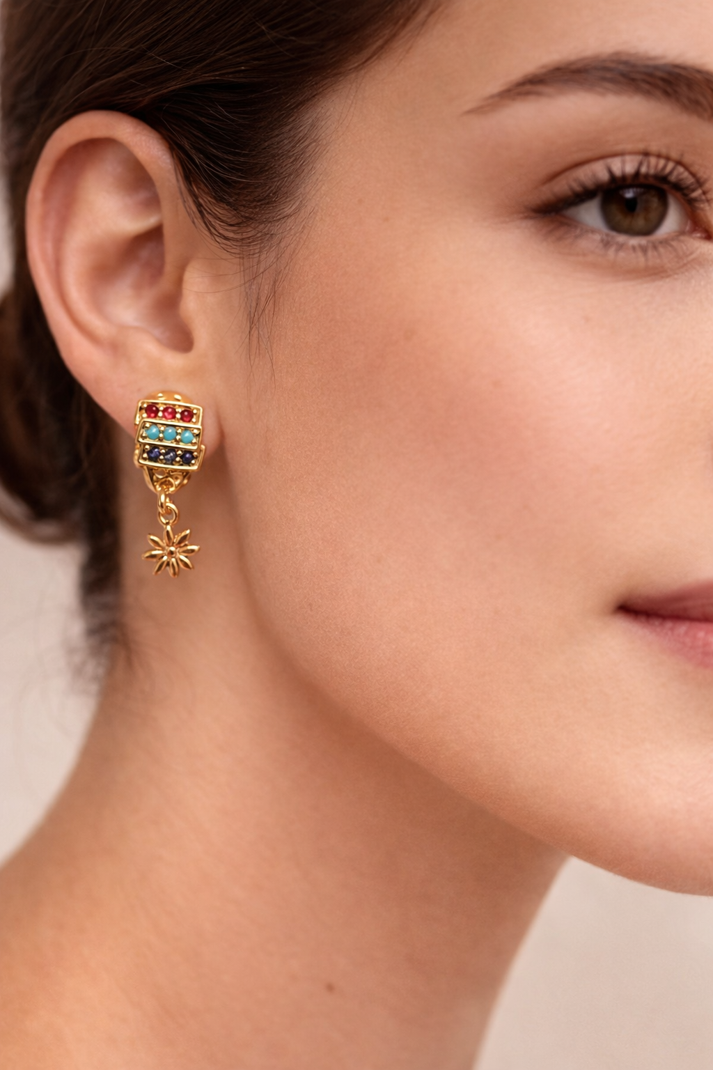 Multi Color Stones Traditional Set