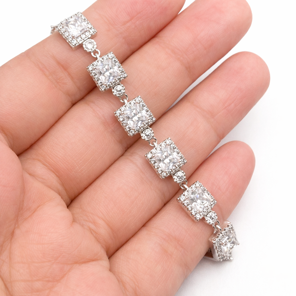 Silver Square Bracelet