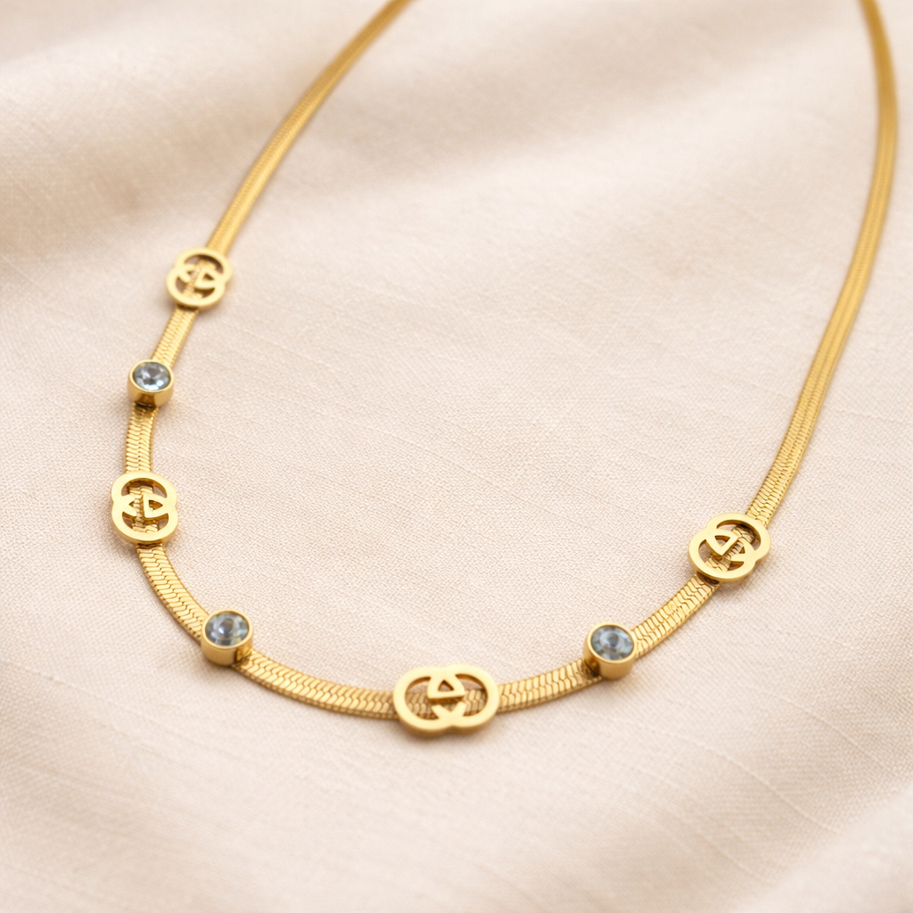 Golden charm pendant set