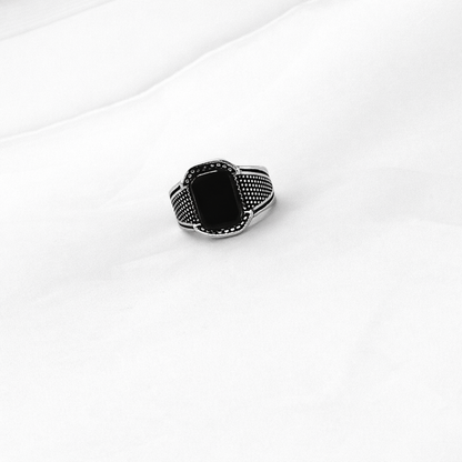 Midnight Black Stone Ring