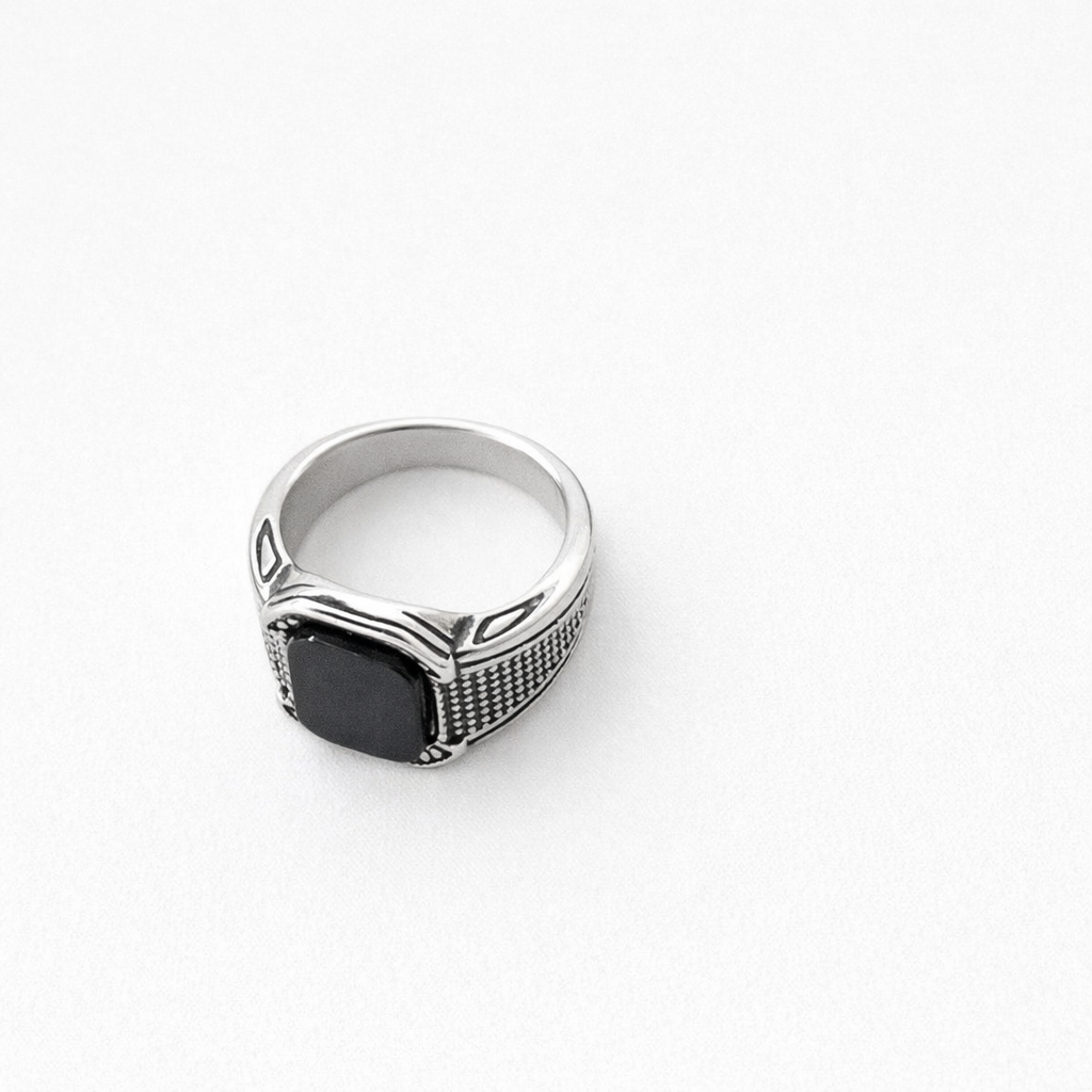 Midnight Black Stone Ring